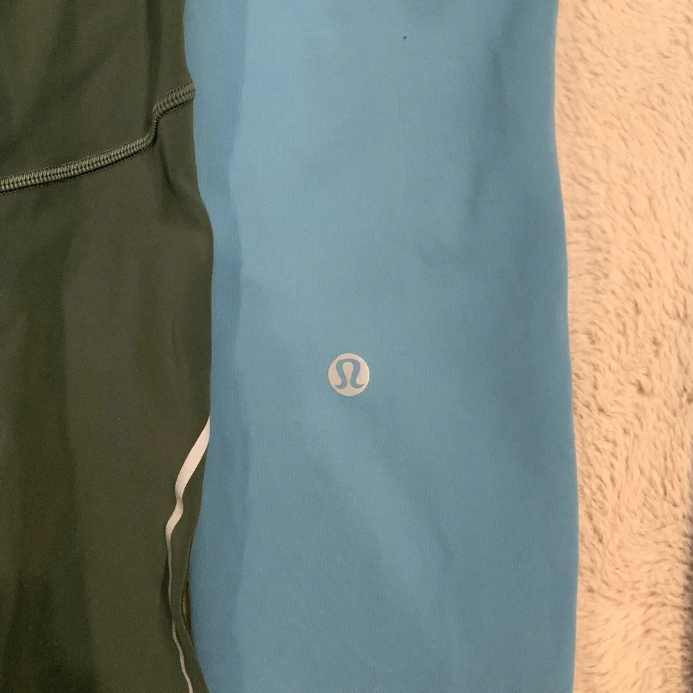 Lululemon 3 pair Leggings Black Green Blue Active Normcore Balletcore Dainty